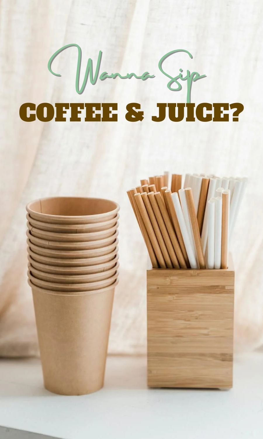 bamboo cups and straws