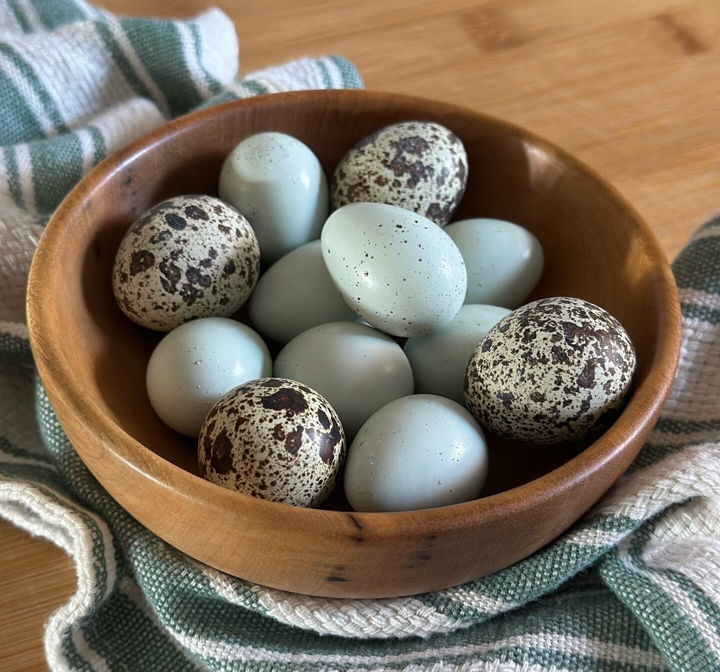 quail eggs in bowl