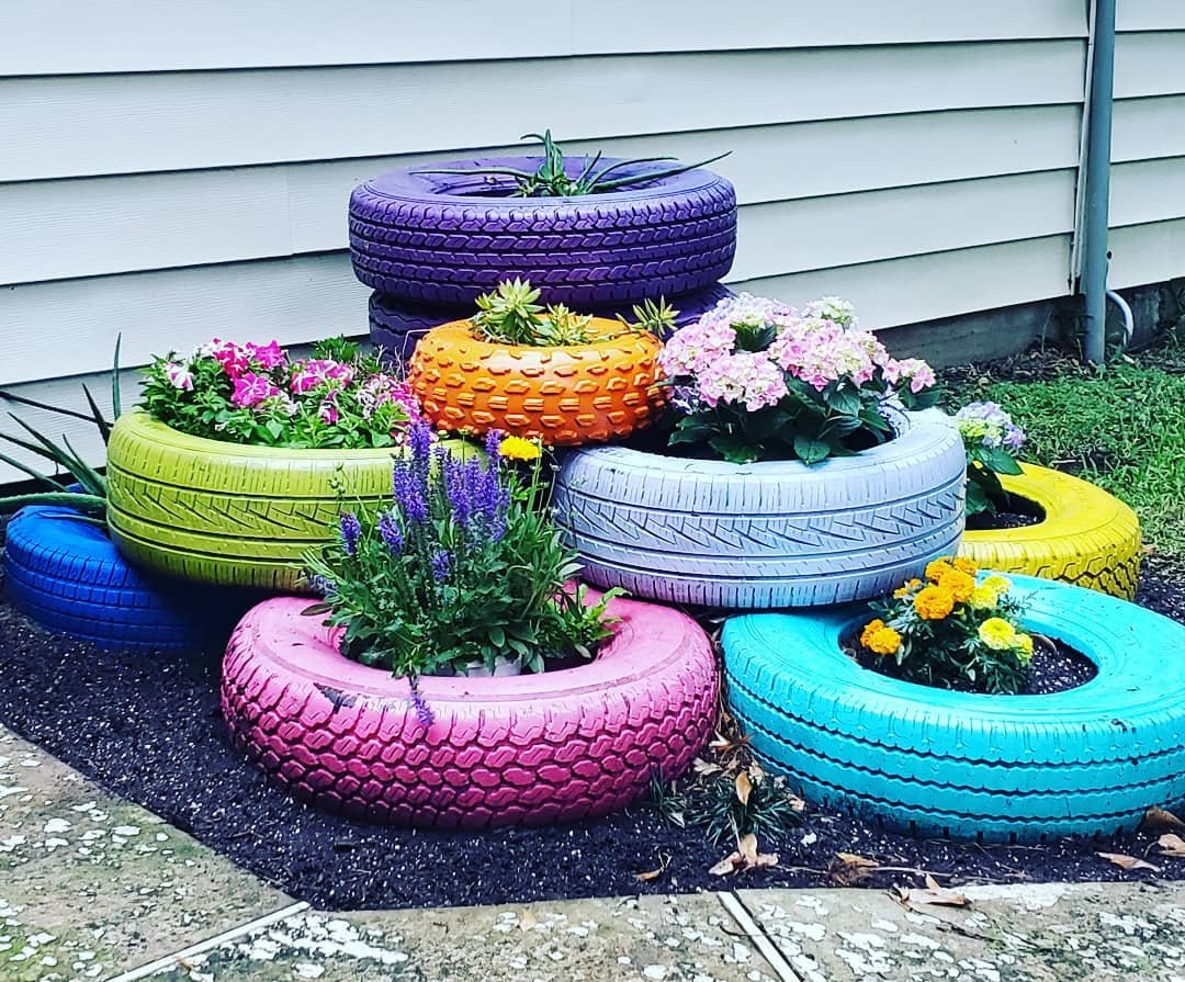 tire gardening