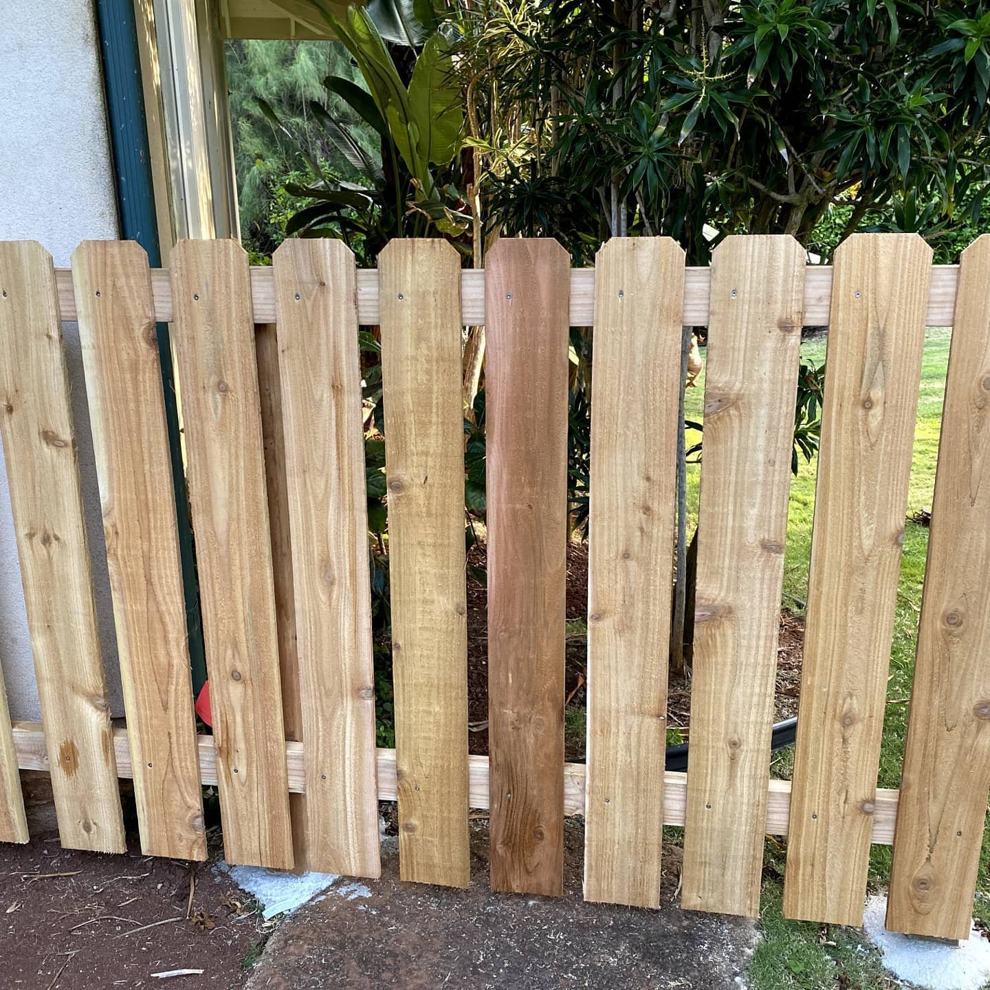 wood picket fence