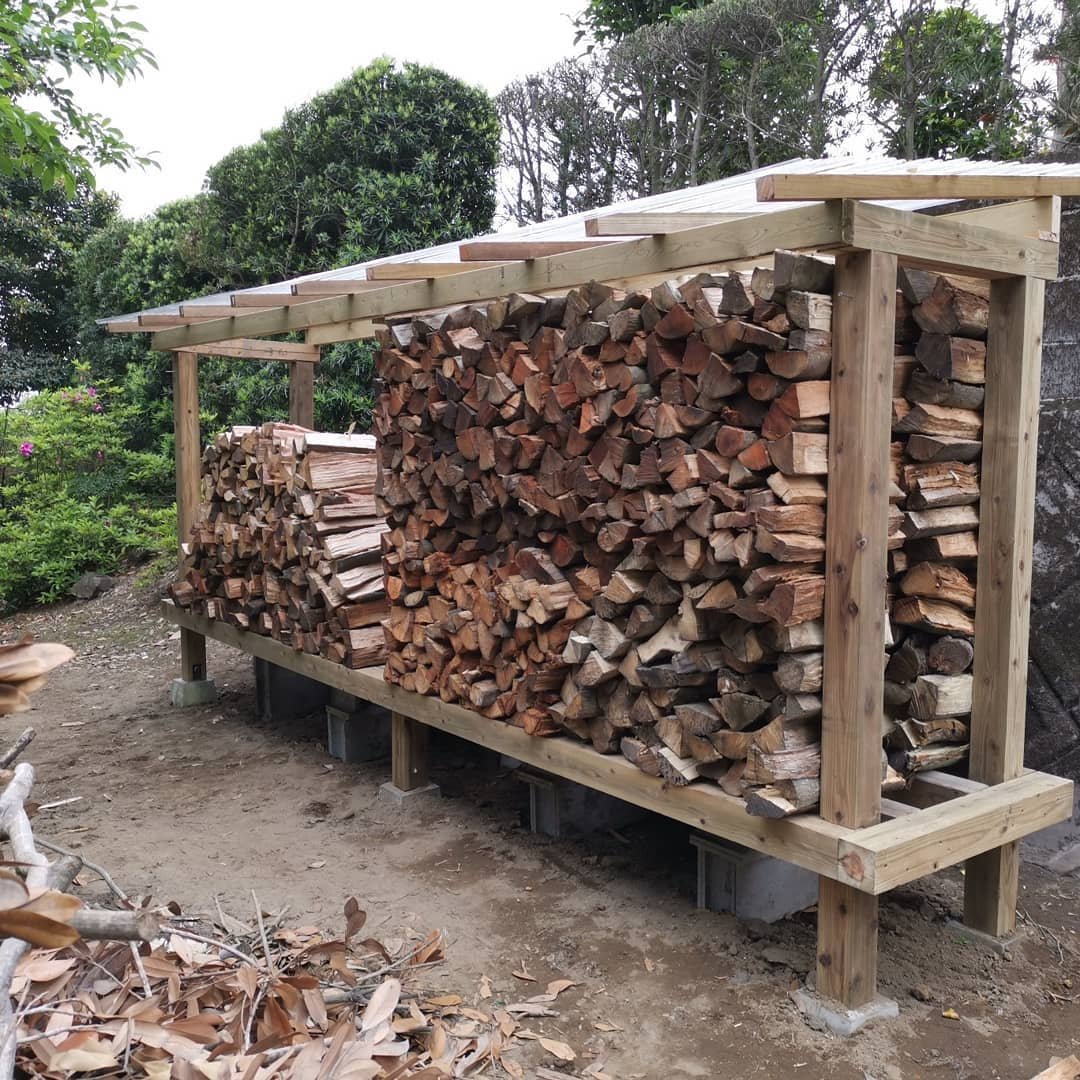 firewood stack outside