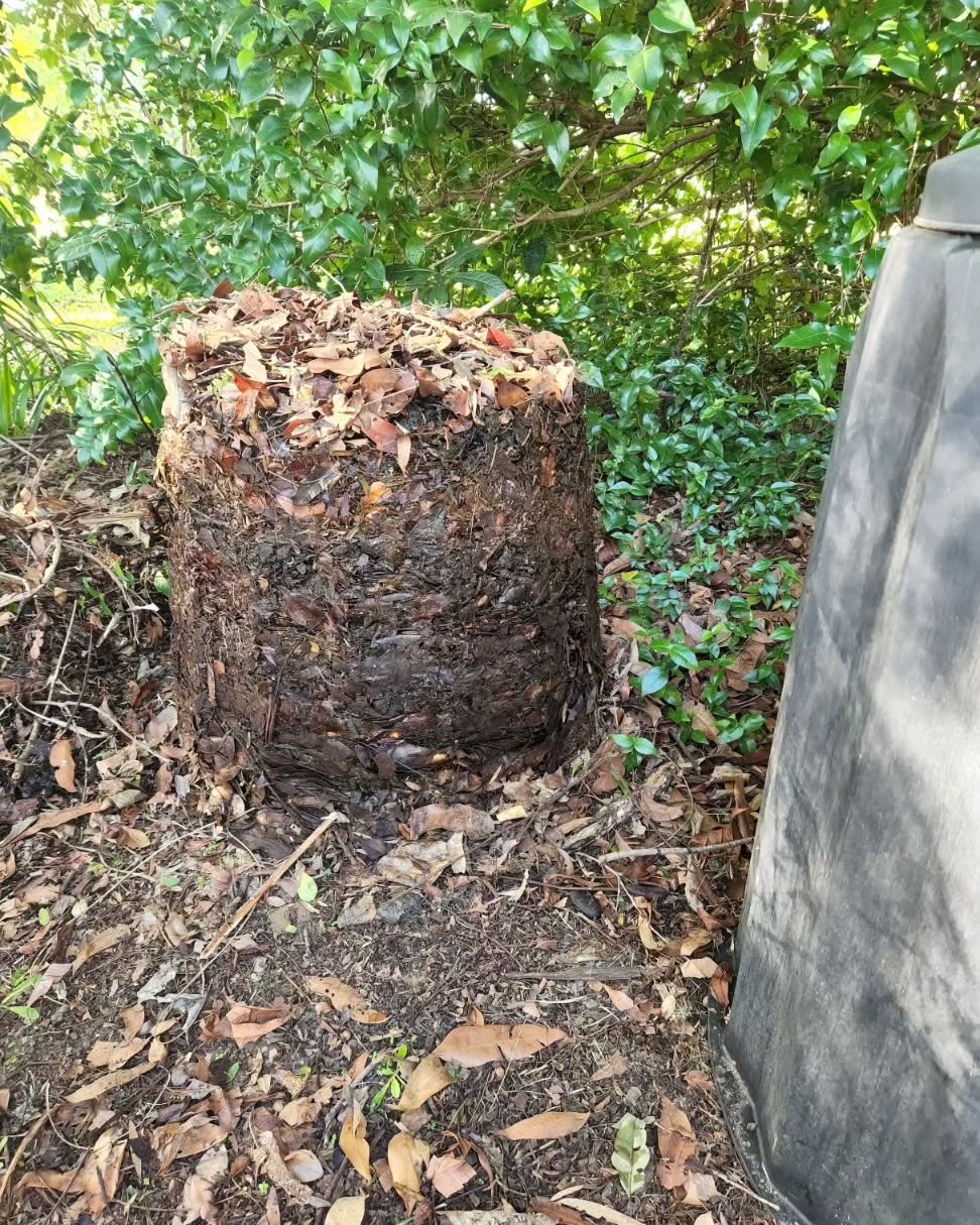 standing cold compost pile