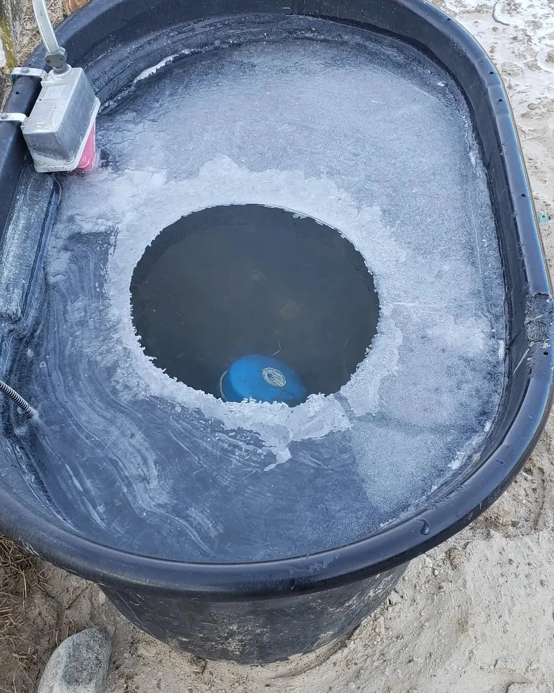 trough with water heater