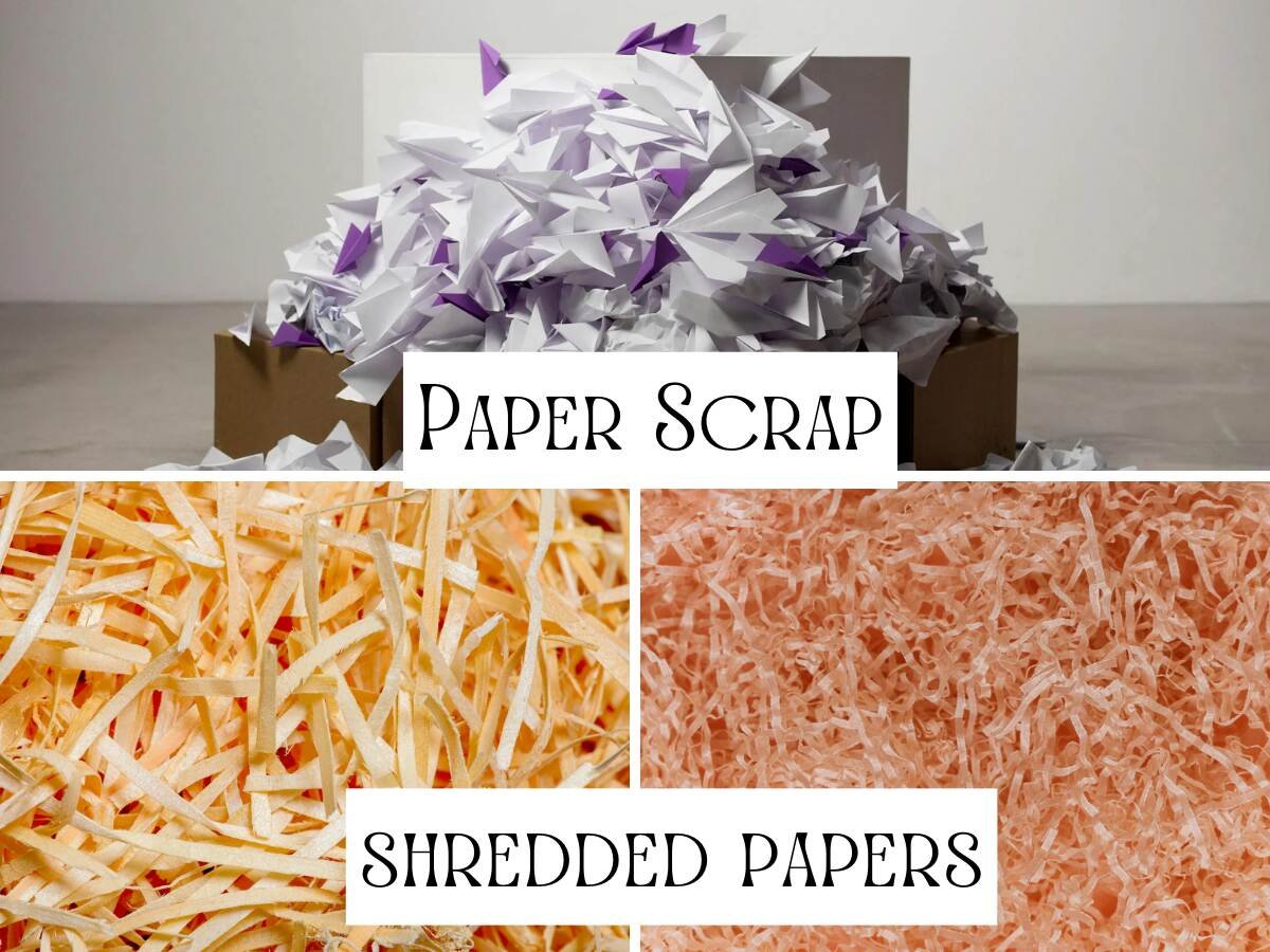 Paper scraps to shreds