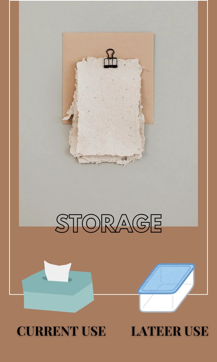 storing homemade toilet paper