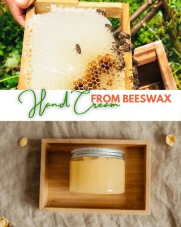 hand cream and beeswax